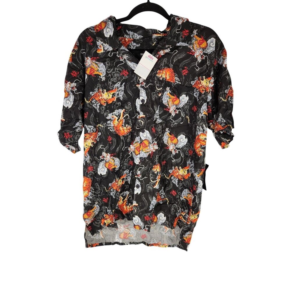 NWT Brooklyn Standard Mens Dragons Button Up Shirt Witch Magic Goth XL